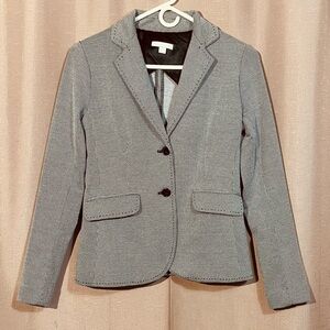 New York & Company XS Black and White Houndstooth Blazer GUC